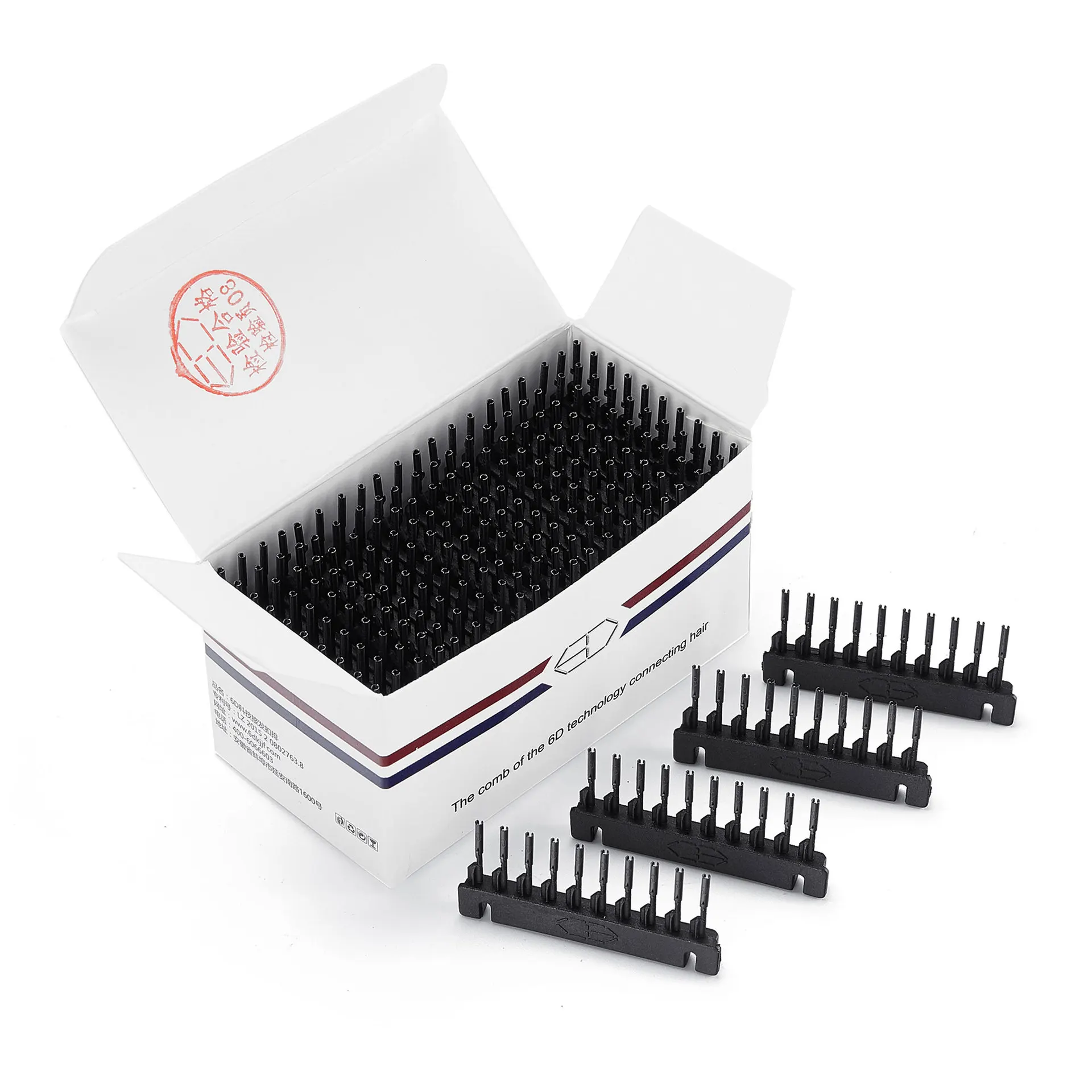 

6D genuine one-generation buckle row, ten bundles of ten buckles, second hair replacement and second use buckle, no traces