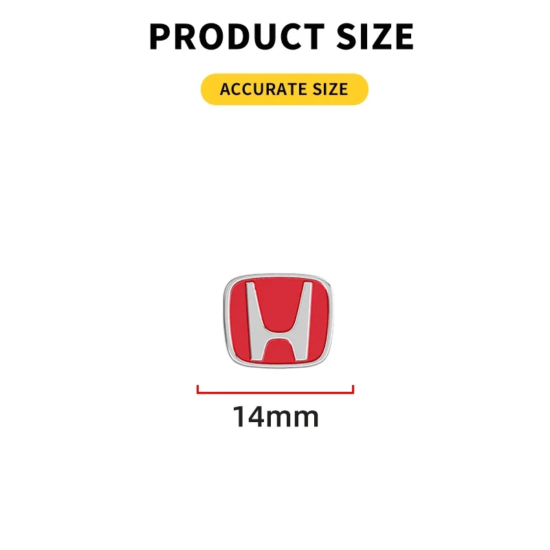 13mm 5/10pcs Car Remote Key Sticker Aluminum Emblem Decoration For Honda Civic City Accord Odyssey Spirior CRV Hrv Jazz CBR HR-V