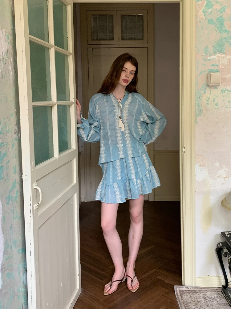 

Комплект утягивающей юбки для женщин, простой дизайн, летняя новинка, повседневная модная дышащая хлопковая юбка и ансамбль