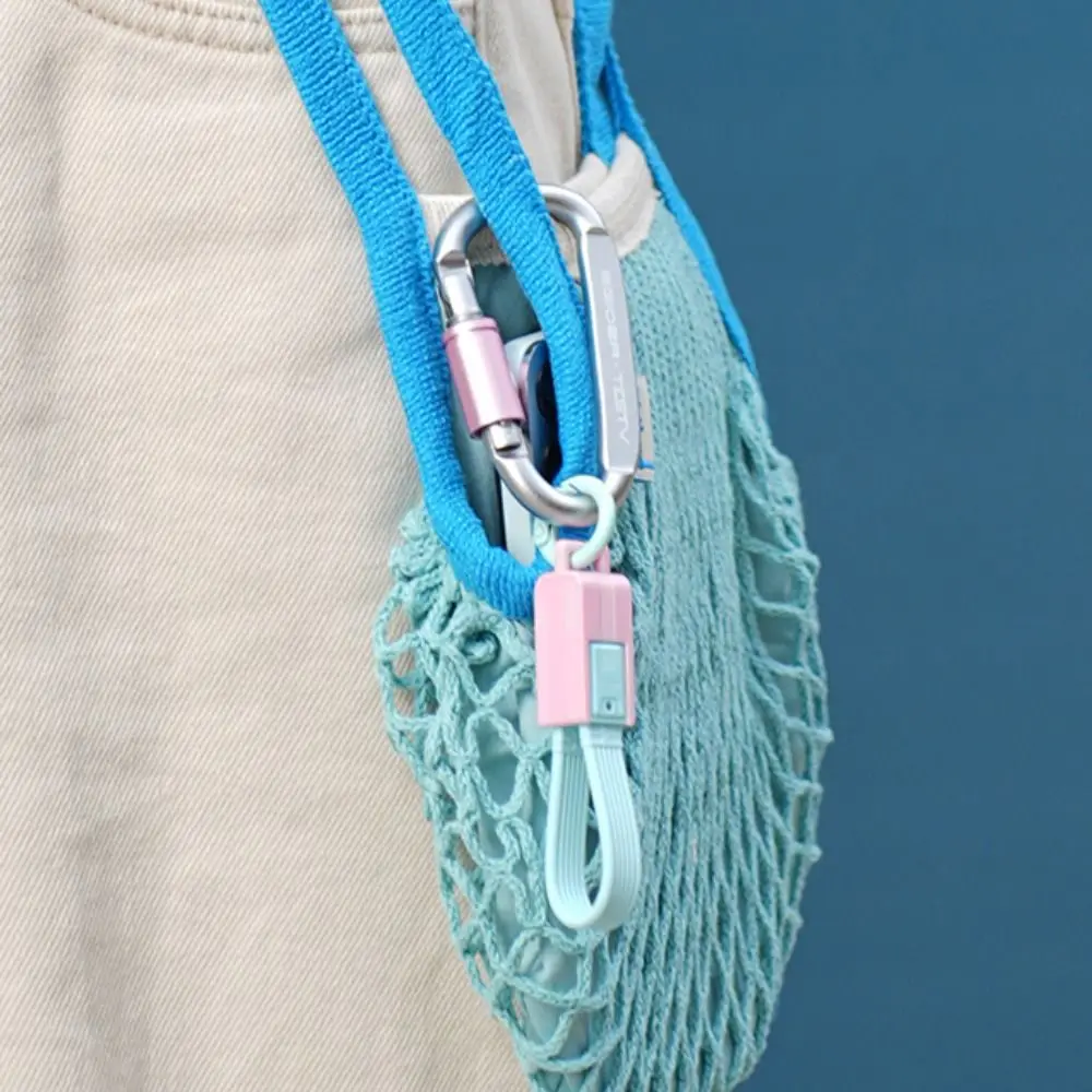 Keychain TPE USB 4 Cable Double Headed Lightweight Type C Data Cable Portable PD 240W Data Transfer Line Charger Adapter