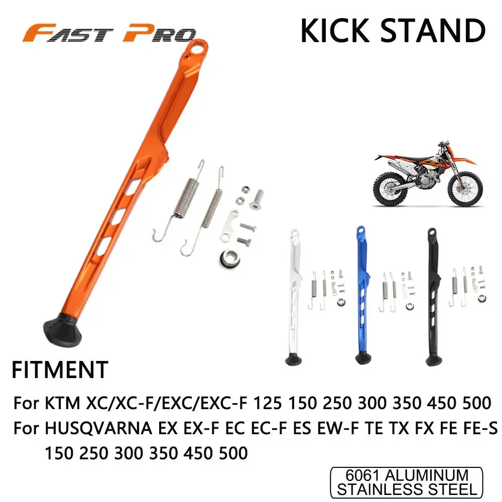 Foot Side Kick Stand Motorcycle Accessories For KTM XC EXC EXC-F 125-500 HUSQVARNA TE FE TX FX GASGAS EX EC ES 2024 Aluminum