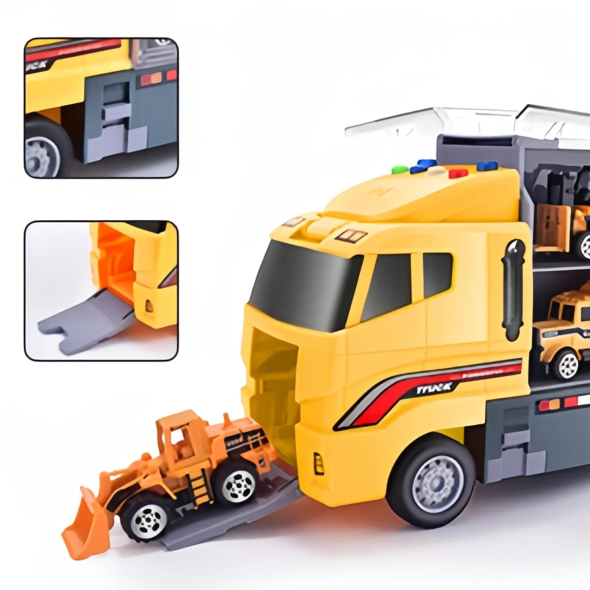 Set di giocattoli per camion da trasporto da costruzione, macchinina da costruzione pressofusa, set di giocattoli per camion in metallo in lega di giocattoli per bambini, regalo di compleanno perfetto