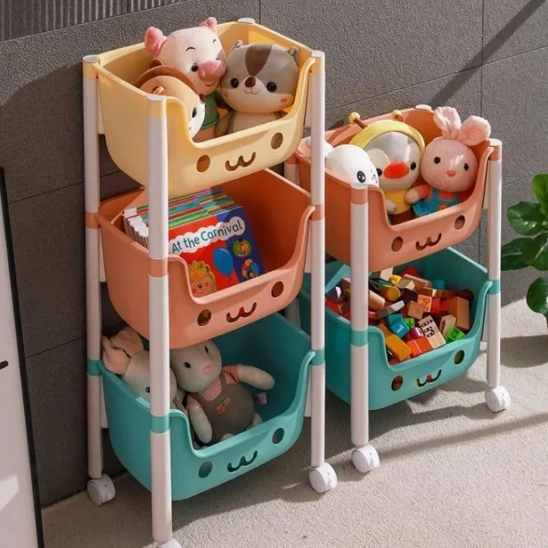 Trolley Rack Kitchen Floor Bedroom Multi-Layer Baby Snacks Mobile Bathroom Bathroom Storage Storage Rack