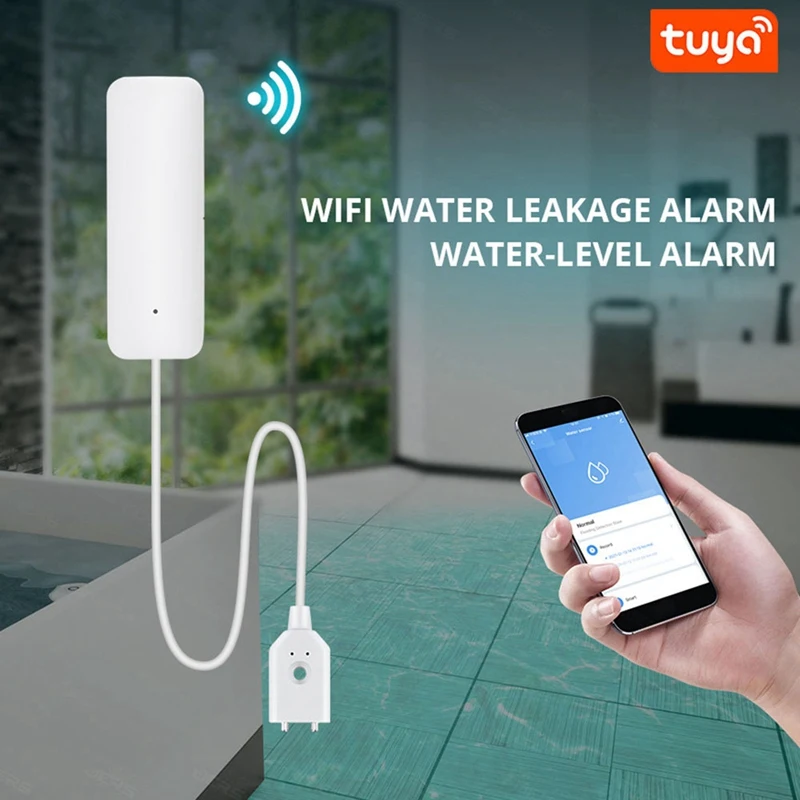 Tuya Wifi Leckage Alarm Wasser lecks ensor Detektor Flut pegel Alarm Wasser leck detektor für zu Hause Küche Bad langlebig