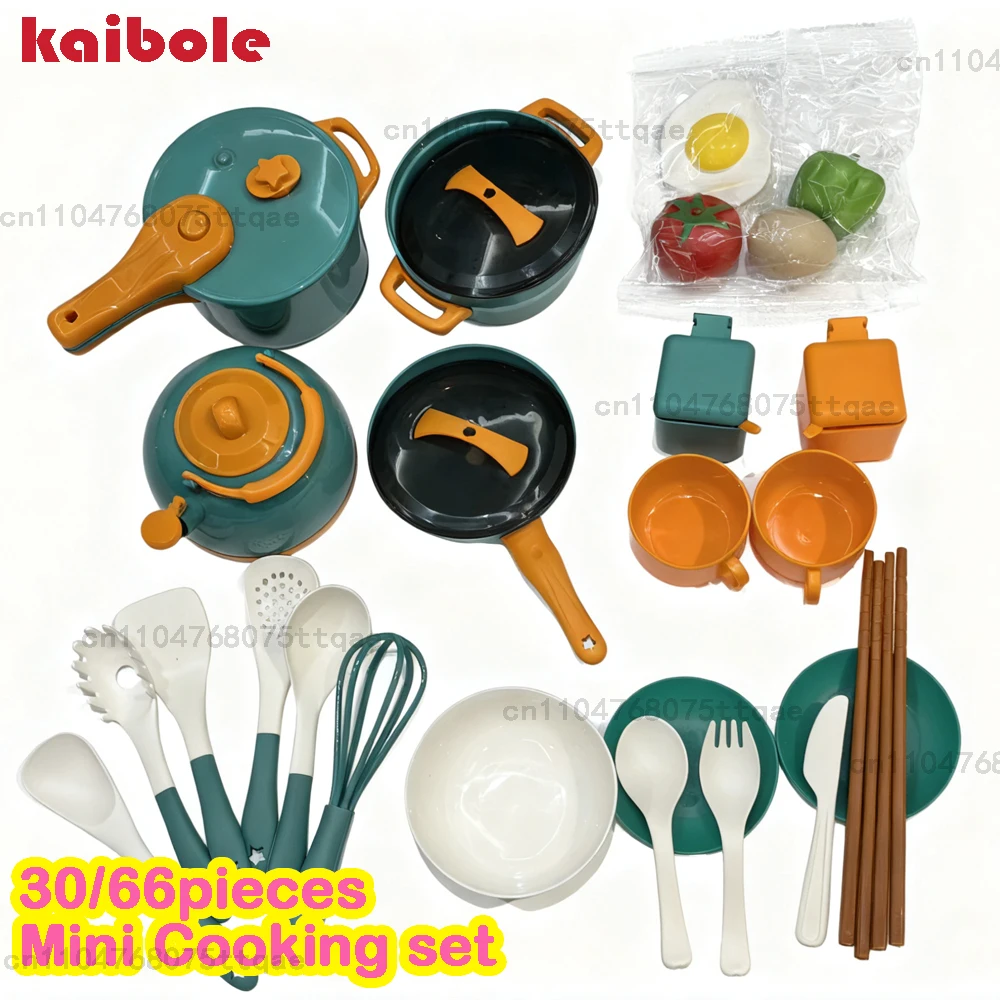 Kids Mini Pretend Cooking Playset Acccessories Kitchen Toys Set 35/71pieces Toddlers with Pots Pans Utensils Cookware Xmas Gifts