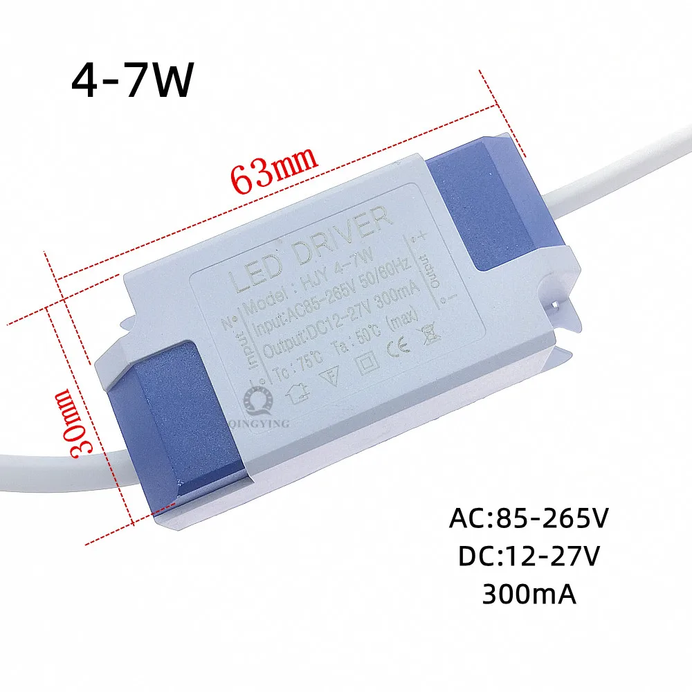 Driver LED 300mA 1W 3W 5W 7W 12W 18W 20W 25W 36W Fonte de alimentação de corrente constante AC85-265V DownLighting Transformers Bulb