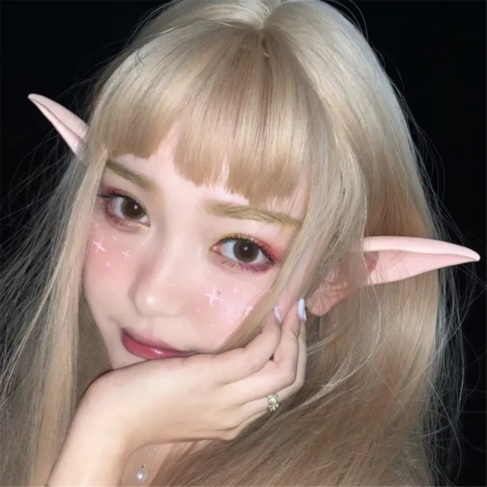 Angel Elf Ears Cosplay Fairy Costume Accessories Prop Latex Ears Halloween Carnival Party Decoration Adult Kids Gift Toys