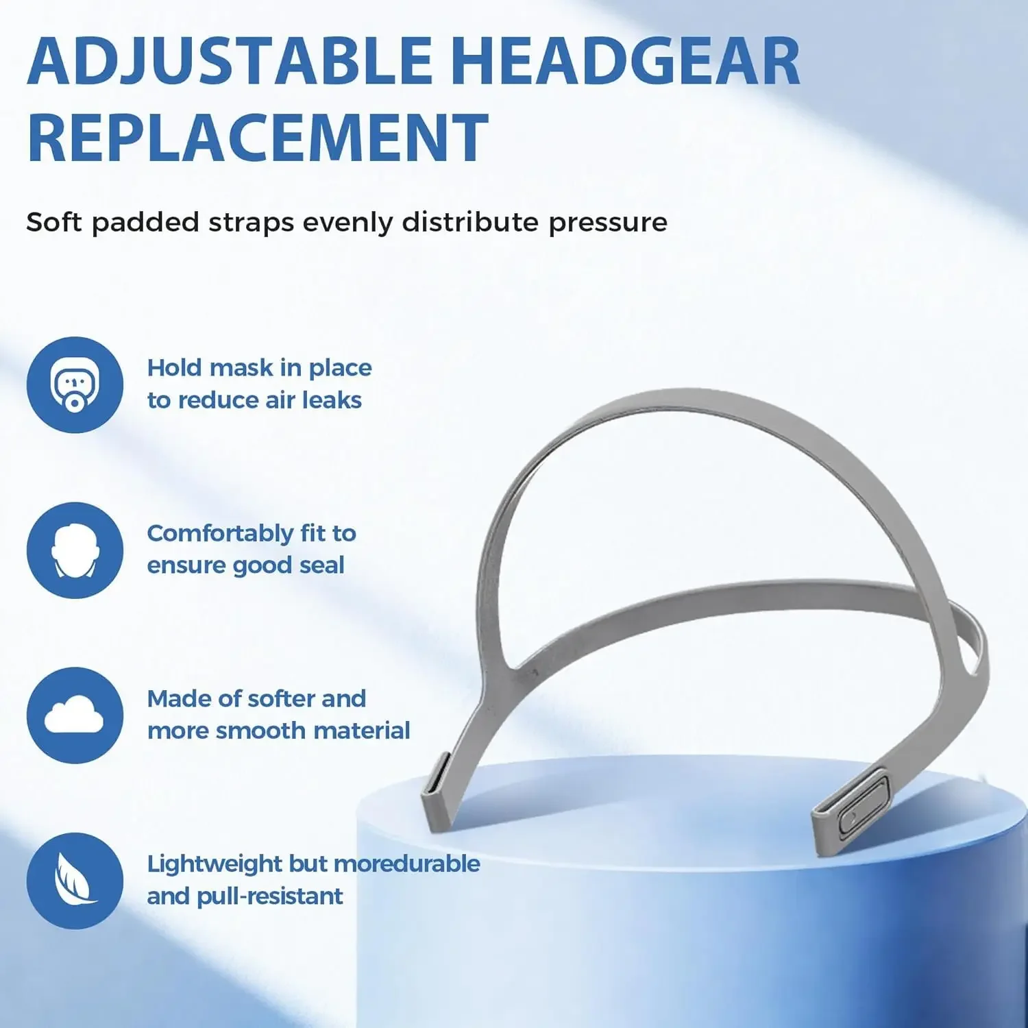 Universal Nasal Pillow Mask Set for CPAP & BiPAP Machines S/M/L Sizes Detachable Headgear and Frame, Comfortable Lightweight Fit - view 6