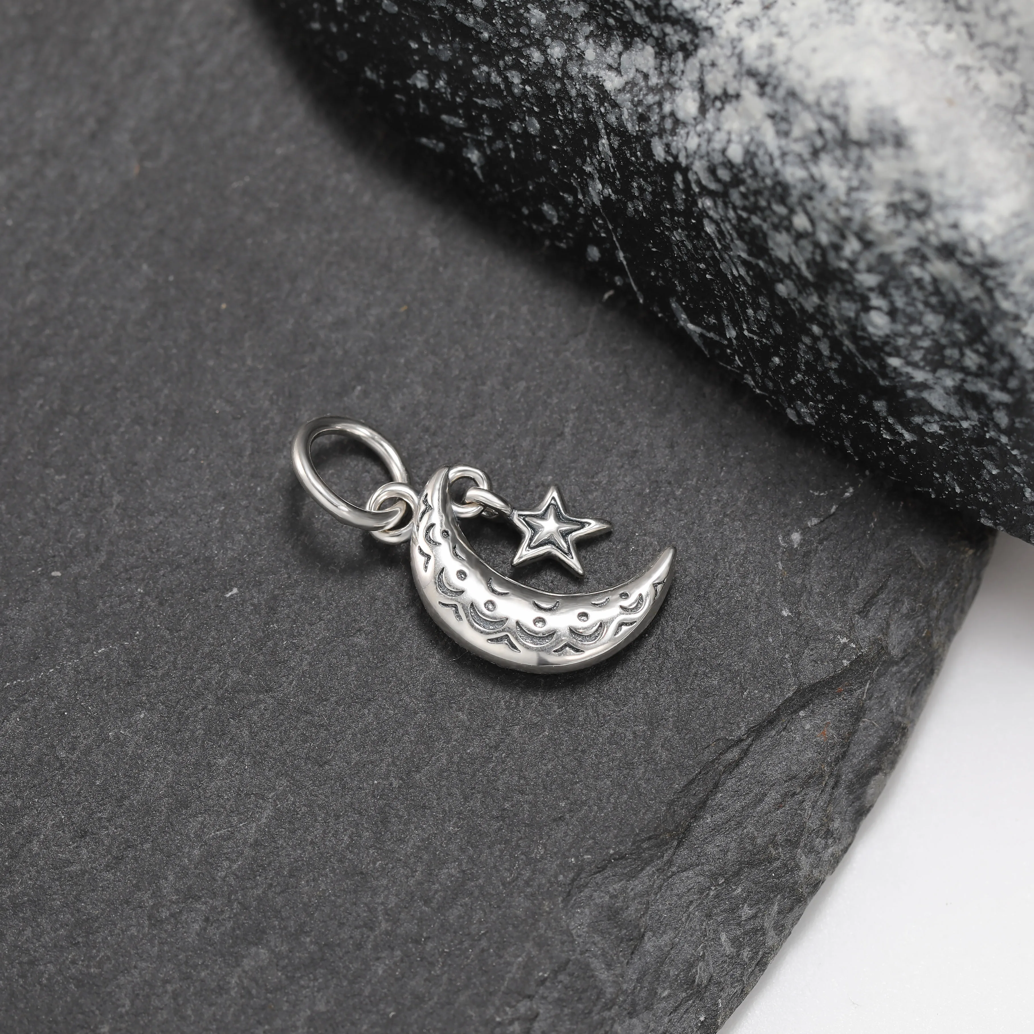 

DJ405 genuine 925 sterling silver moon star embellishment starry sky exquisite pendant DIY silver jewelry