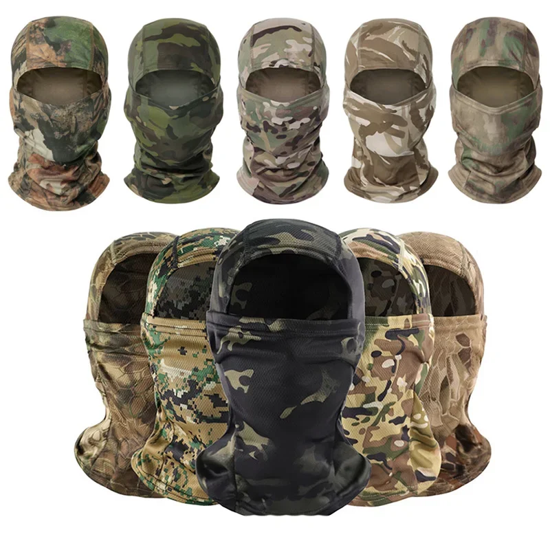 Tactical Camouflage Balaclava Full Face Mask Ski Bike Cycling Hunting Head Cover Scarf Multicam Airsoft Cap Men