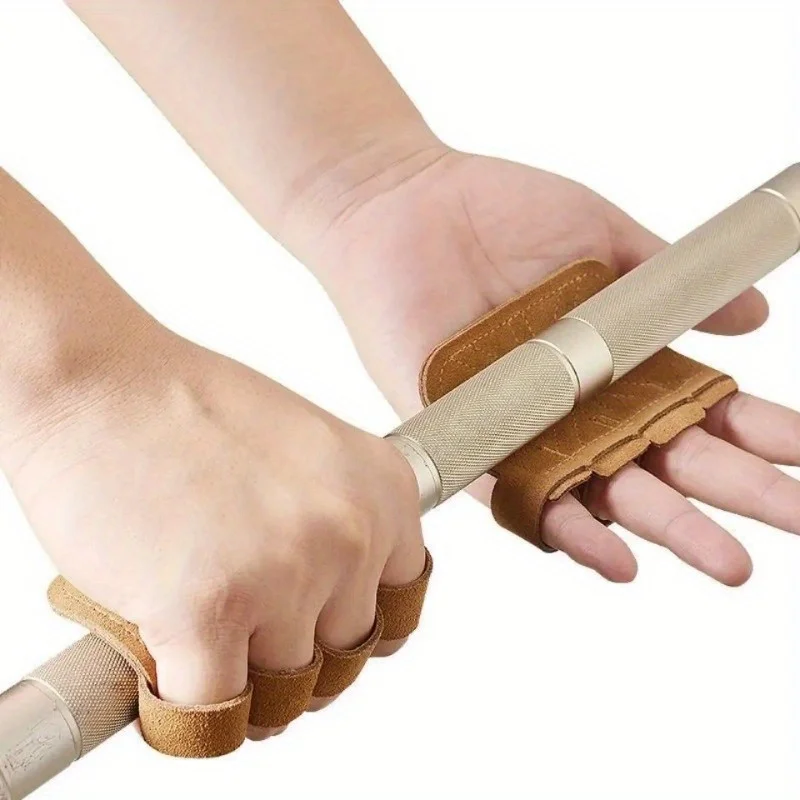 2 guantes de fitness para dominadas. | Empuñadura antideslizante y resistente al desgaste | Protección de palma de piel de vacuno multicolor