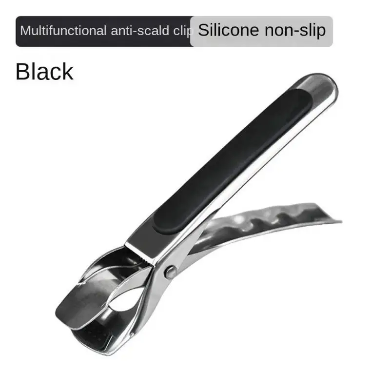 Non-slip Pot Pan Gripper Clip Hot Dish Plate Bowl Clip Retriever Tongs Silicone Handle Kitchen Tool  Air Fryer Camping Tool