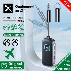 2 w 1 aptX Nadajnik i odbiornik audio Bluetooth 3,5 mm AUX Wielopunktowa muzyka stereo HiFi aptX-Adaptive/HD/LL Bezprzewodowy adapter z mikrofonem do samochodu Samolot TV PC Słuchawki z głośnikiem