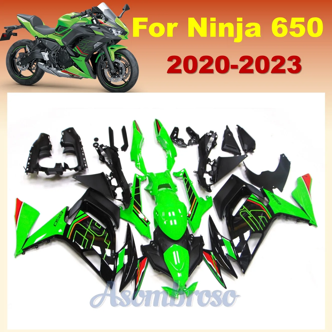 Fit for NINJA650 2020 2021 2022 2023 ER-6F EX650 Motorcycle complete set Shell Fairing Kit Set NINJA 650 ER6F Classic style