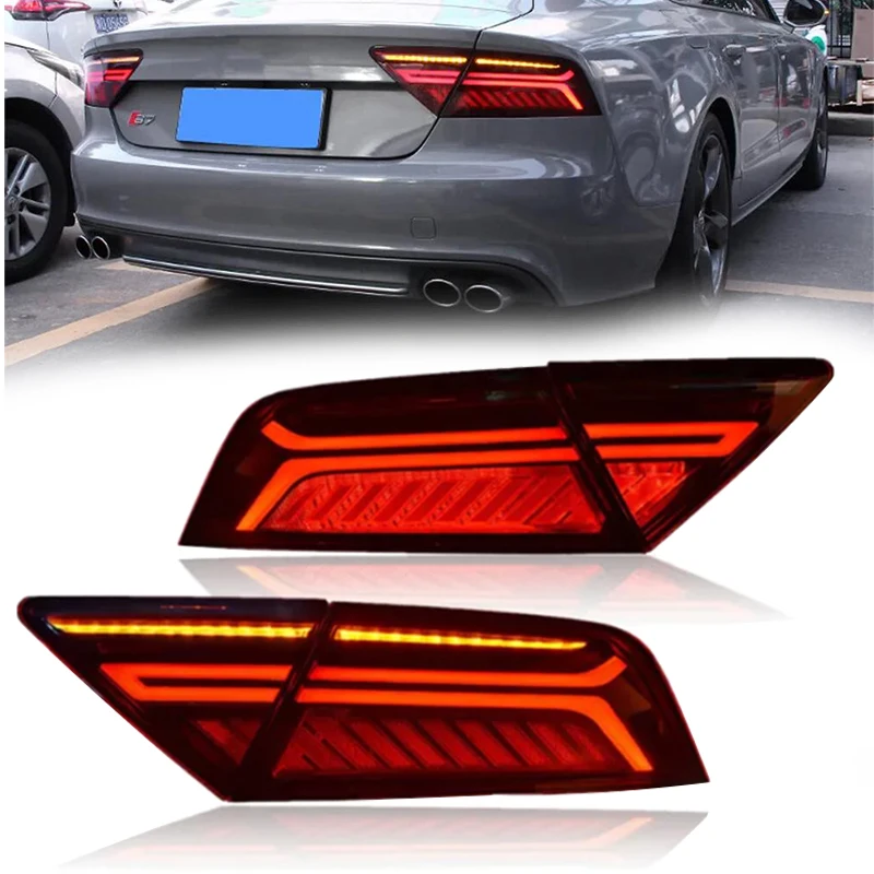 

Car Taillights For Audi A7 LED Tail Lights 2012-2018 S7 Rear Lamp Parking Brake Turn Signal Lights Assembly Plug And Play