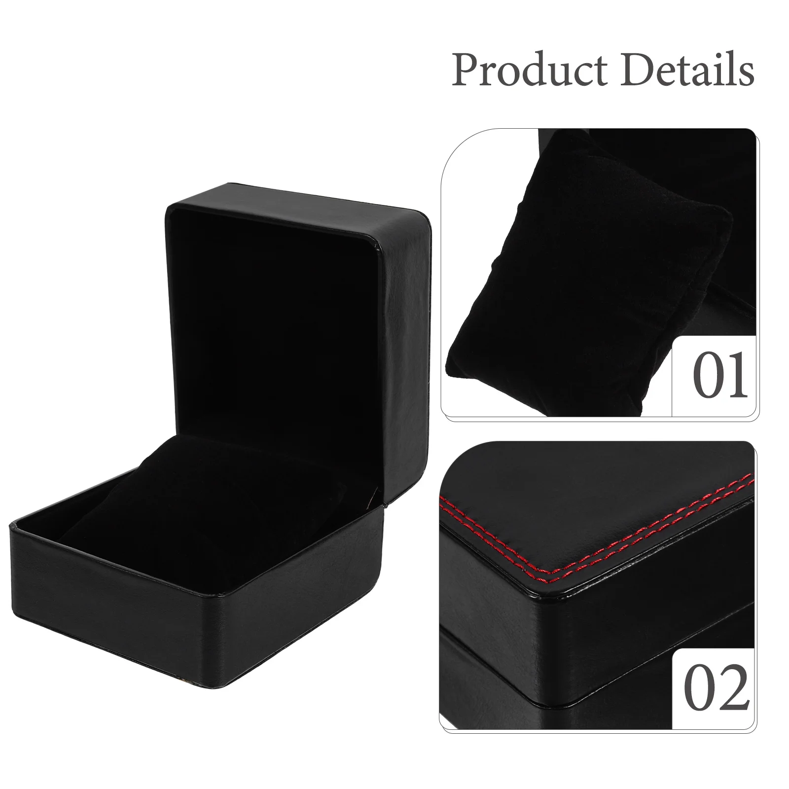 Caja de reloj de lujo PU 1 rejilla Estuche De Viaje negro para hombres y mujeres caja de reloj para hombres soporte de exhibición organizador de joyas