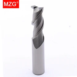 MZG 2 플루트 HRC55 알루미늄 엔드 밀, HSS 금속 커터, 카바이드 합금 밀링 공구, 키 시터 라우터 비트, 고정밀, 0.2-20mm