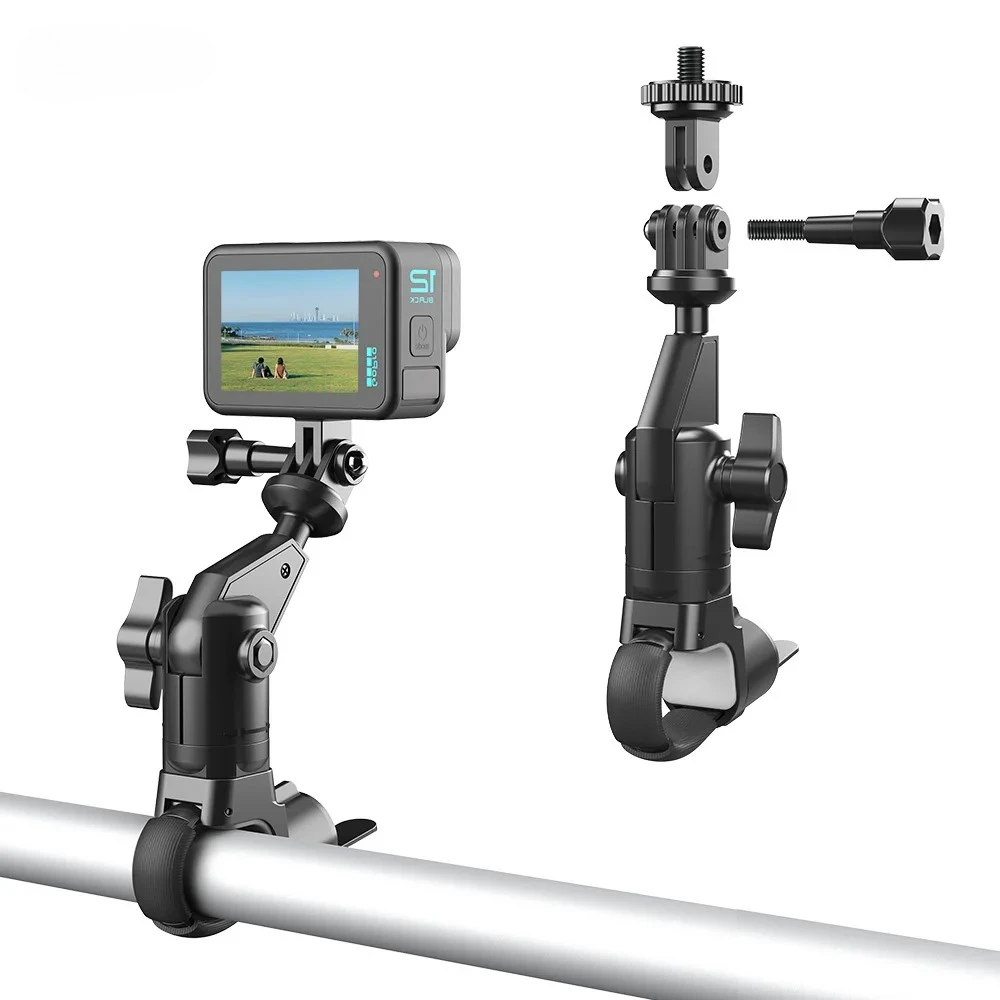 suporte-de-camera-para-guidao-de-bicicleta-e-moto-adaptavel-a-tubos-de-qualquer-formato-com-articulacao-esferica-360-para-gopro-e-dji