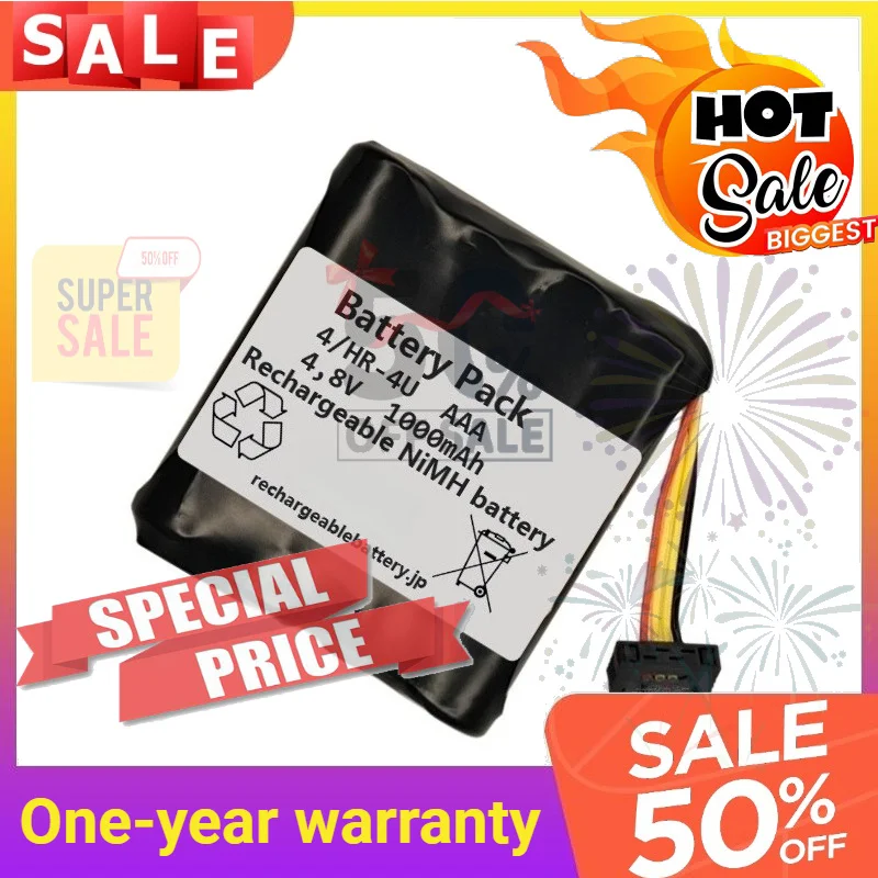 SWZY For Optomed Finland SMARTSCOPE M5 Handheld Fundus Camera Battery 4/HR-4U AAA 4.8V 1000mAh Camera NI-MH Battery Pack
