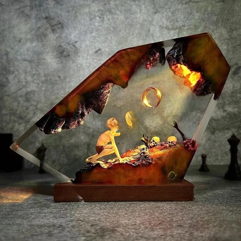 Epoxy Dark Lord Ring Fantasy World Halloween Gift Ornament