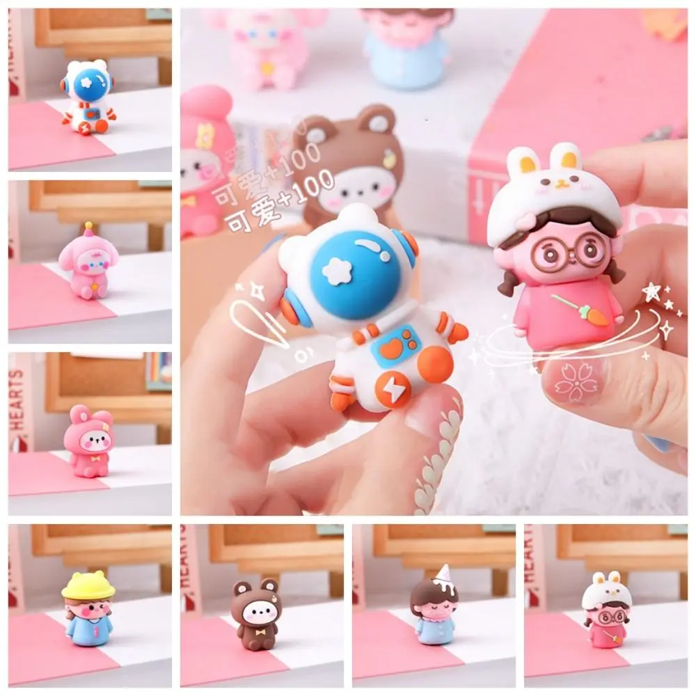 3D Silicone Animals Pencil Sharpener Novelty Kawaii Manual Pencil Sharpening Tool Cartoon Soft Stationery Supplies School