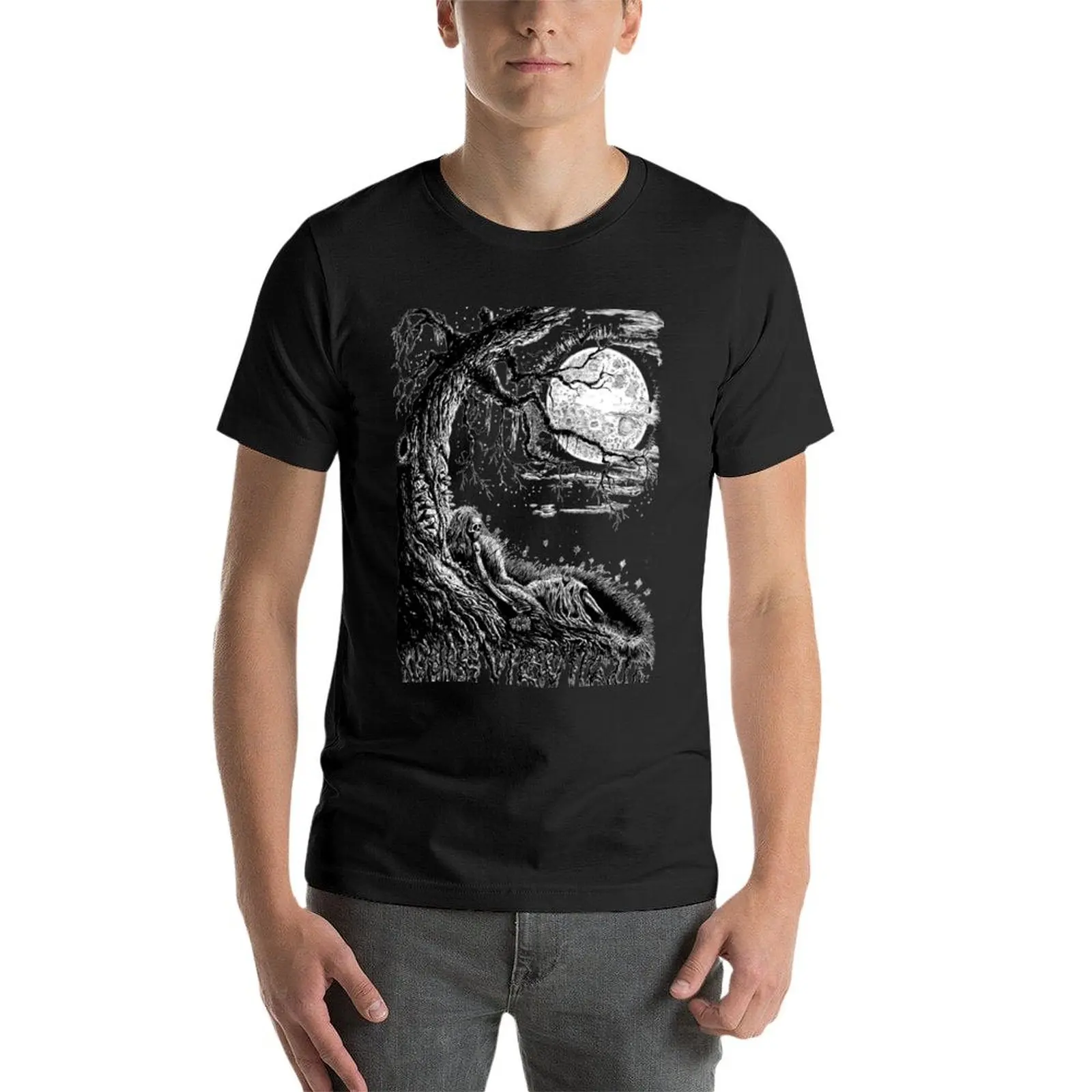 T-Shirt Nocturne pour Homme, Vêtements Esthétiques à la Mode, Amusant