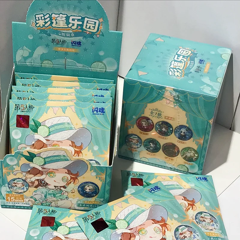 Original Identity V Colorful Canopy Paradise Q Version Badge Vol.3 Anime Game Peripheral Collectible Card Toy Gifts Whole Box