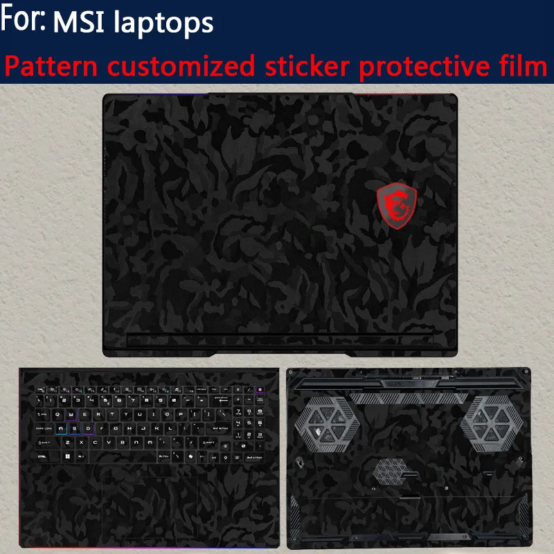 For MSI Titan 18 HX A2W sticker protective film Raider 16 18 Max HX A2W laptop shell film Vector A18 16 HX A9W custom skin film