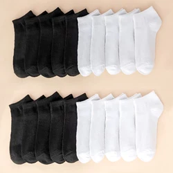 5/10 /20 Pairs Women's Boat Socks Invisible Low Cut Summer No-Show Ankle Socks Solid Color Casual Breathable Cotton Socks