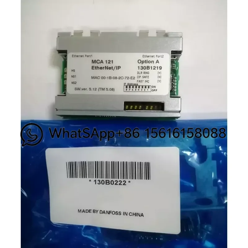 Danfoss VFD Ethernet IP Communication Card MCA121 130B1219 Original AN Module for Inverter Drive Automation Control System
