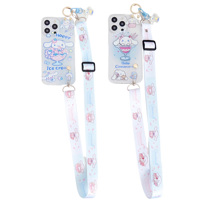 Cinnamon Dog For Samsung Galaxy S8 S9 S10 S20 S21 S22 S23 Plus Ultra S21FE Note 9 10 20 Case Wrist Strap Ornament