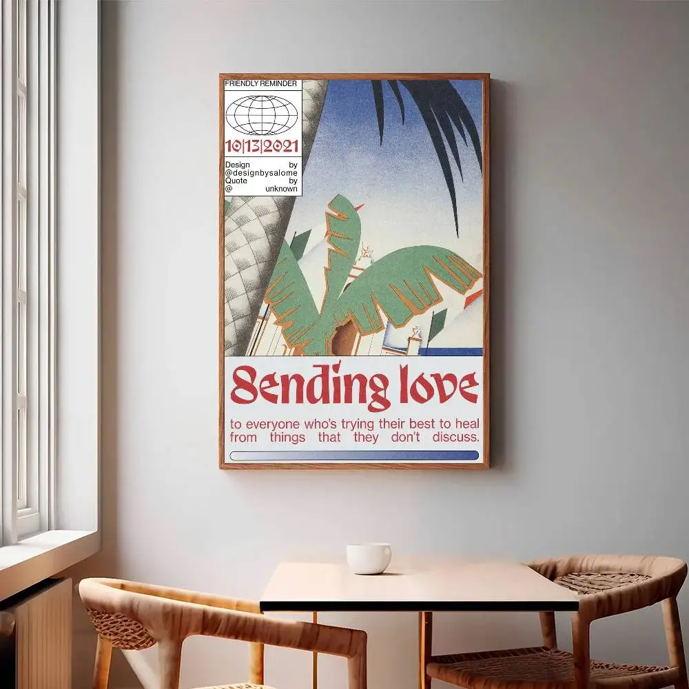 Sending Love Poster Paper Print Home Living Room Bedroom Entrance Bar Cafe Art Painting Decoration