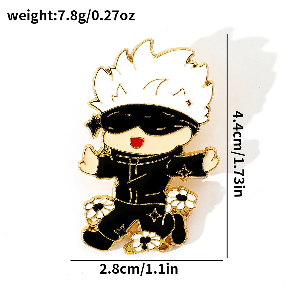 1 Pc Anime Fashion Brooch Funny Cute ​Gojo Satoru​ Enamel Pin Metal Badge Jewelry Clothing Backpack Accessories Gift view 5