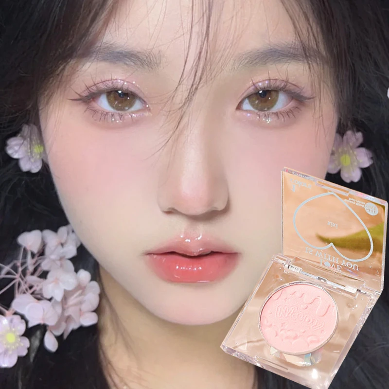 

Xixi monochrome powder blusher low saturation student powder is delicate naturally brightening rendering and non flying powder