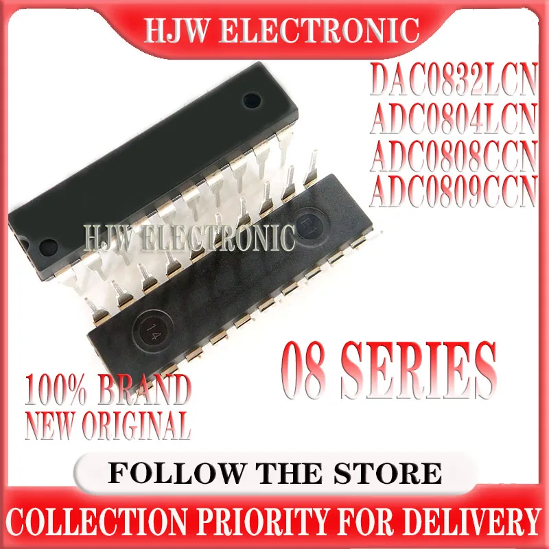 

5Pcs 100% New and original ADC0809CCN ADC0809 ADC0808CCN DIP28 DAC0832LCN DAC0832 ADC0804LCN DIP-20 8-bit ADC chip in stock