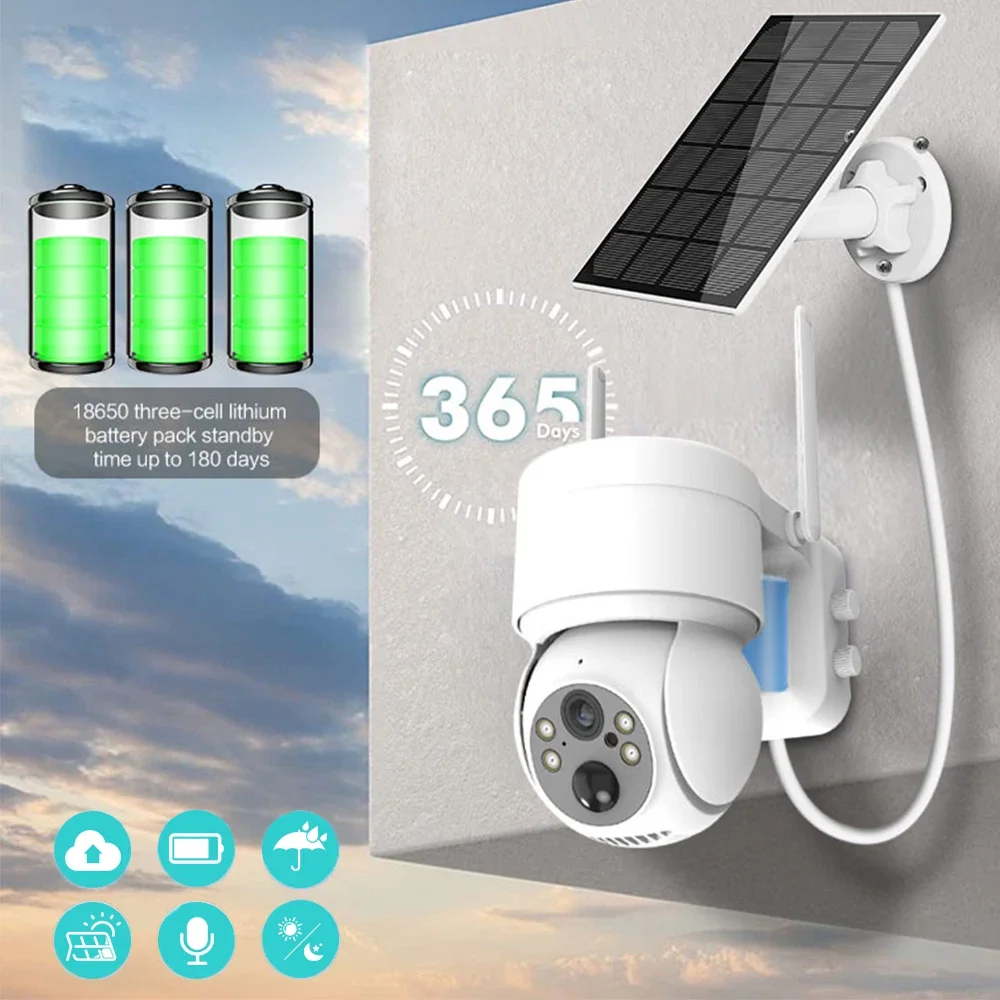 DIDSeth 5MP Solar Camera Vigilancia Wifi Outdoor PTZ IP Cameras CCTV Security Ai Humanoid Filter Push Work Painel Solar