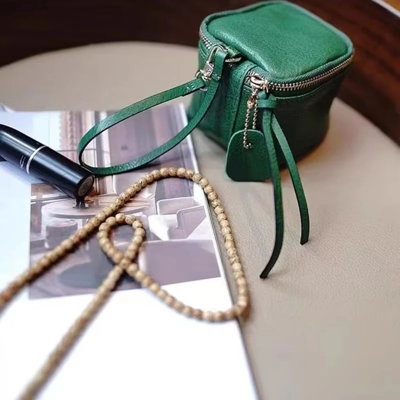 

Кожаная текстурированная сумка, мини-подвесная сумка для наушников, сумка для хранения ключей, большая вместительная мини-кошелек для монет для багажа, сумка для офиса