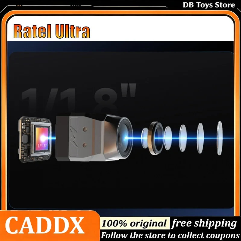 New CADDXFPV Ratel Ultra Analog FPV Camera, Starlight Night Vision, NTSC/PAL Switchable, for FPV Racing DIY AccessoriesFreestyle