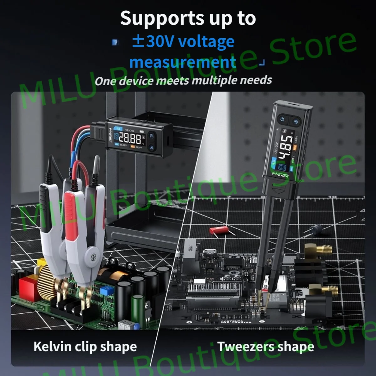 FNIRSI digital bridge tweezers LCR-ST2 high-precision second-generation handheld component tester