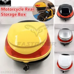 Tool Boxss Motorcycle Tail Box Scooter Trunk Luggage Top Lock Storage Carrier Case with Reflective Lamp