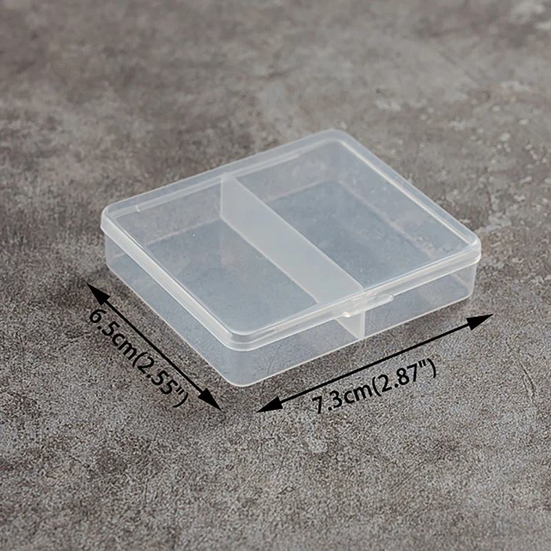 HMA72-Square Plastic Transparent Storage Box Small Items Sundries Organizer Case Jewelry Beads Container Box Tools Accessories