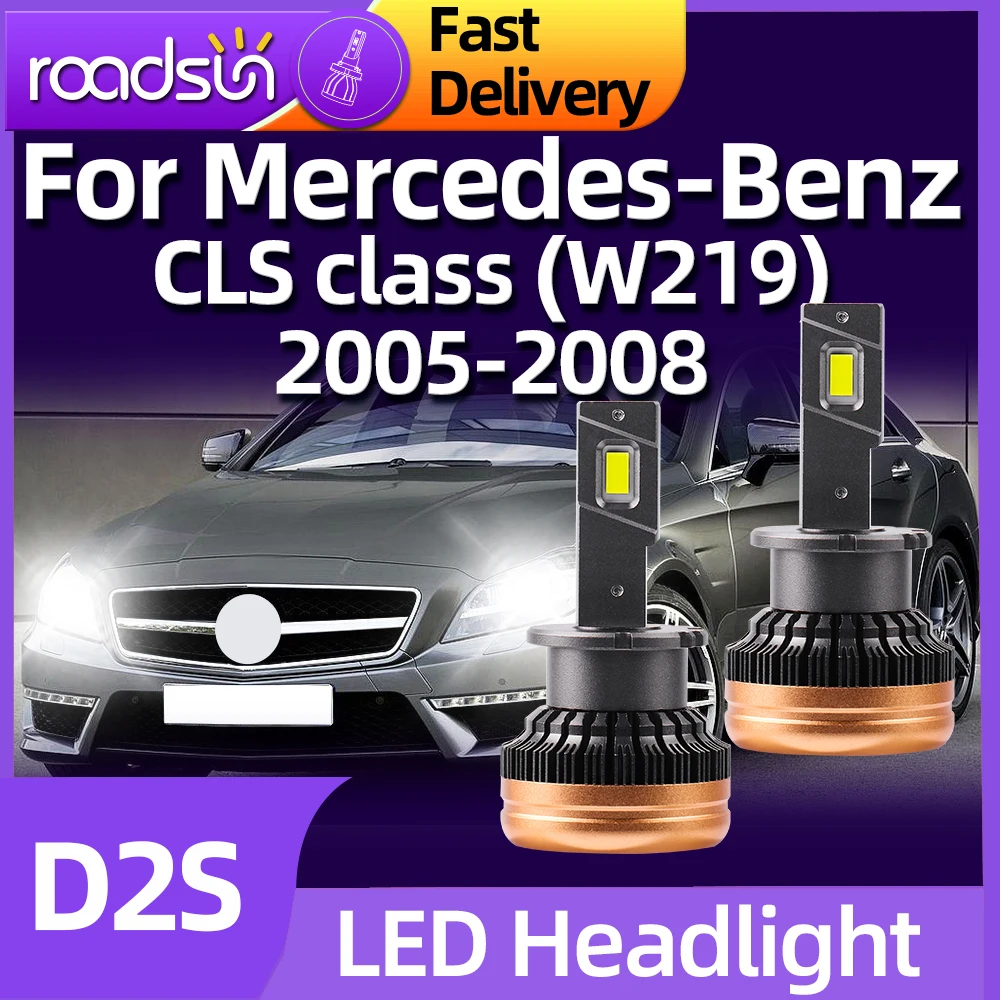 

Roadsun 30000LM D2S LED Headlights CSP Chip 6000K White Car Auto Bulb For Mercedes-Benz CLS class (W219) 2005 2006 2007 2008