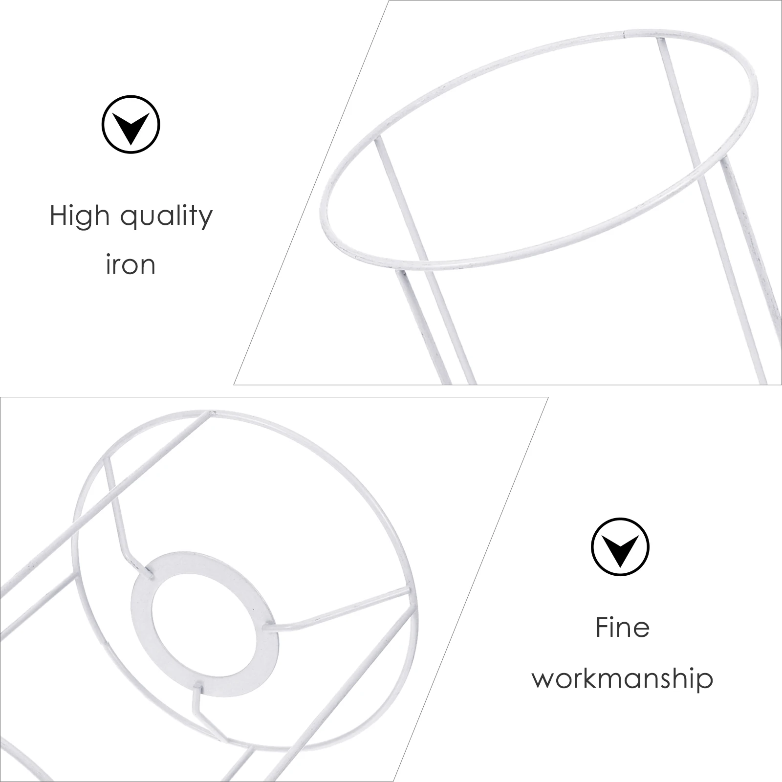 Replacement Lampshade Iron Frame Ring Strong Durable DIY Cloth Paper Paste Unique Shape Ceiling Pendant Light Frame