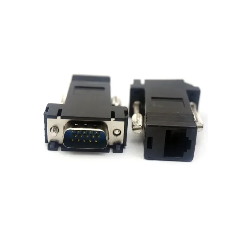 

5pcs/lot 15Pin VGA Male to RJ45 Female Converter Adapter Connector Ethernet Extender