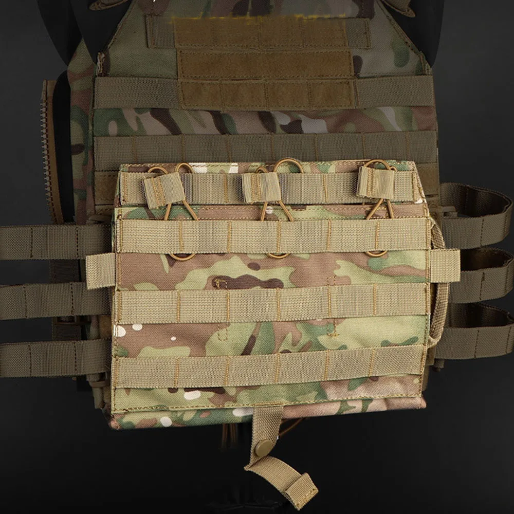 Molle M4 kantong Triple Mag luar ruangan, tutup dapat dilepas JPC2.0 AVS rompi luar ruangan Panel depan