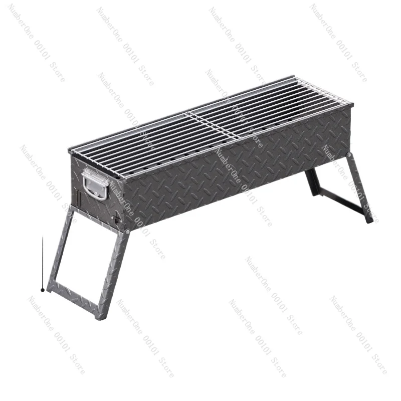 

Thickened barbecue grill New outdoor barbecue grill Home portable camping stall Commercial folding barbecue stove Full set