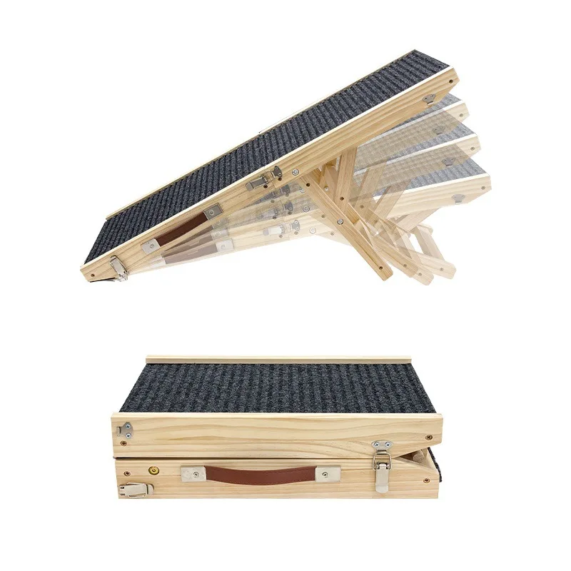 

Solid Wood Pet Climbing Ladder Foldable Dog Climbing Ladder Wooden Cross-border Pet Supply Multi-layer Board Material