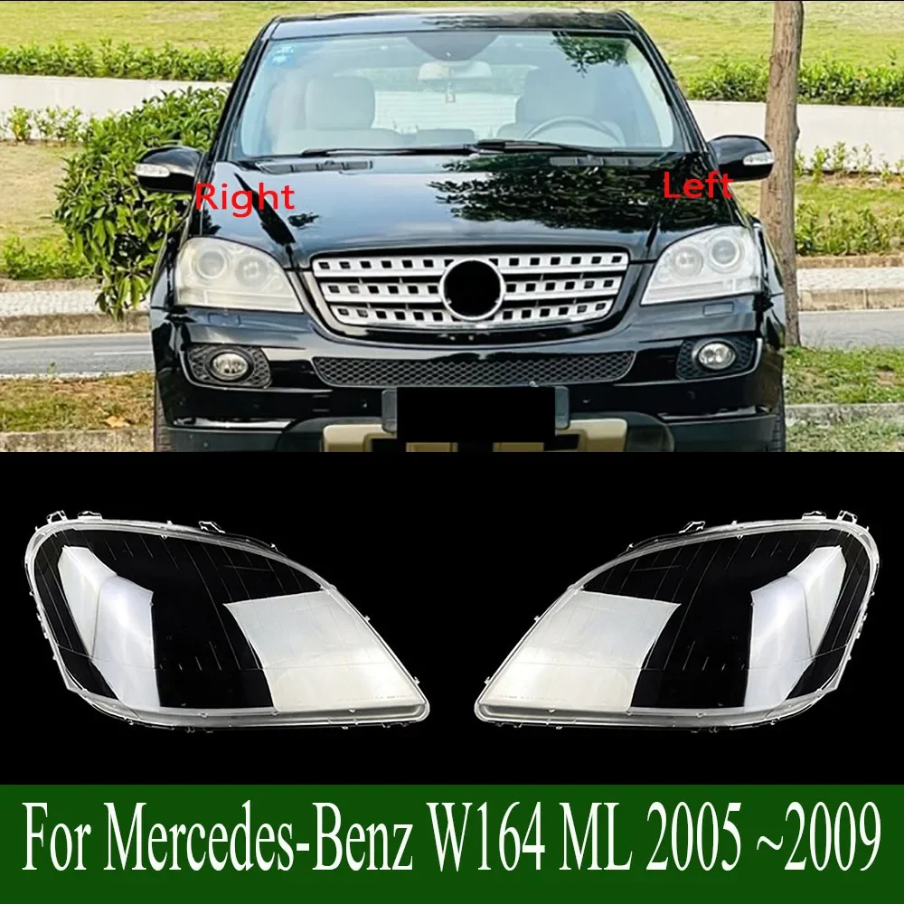 

For Mercedes-Benz W164 ML 2005 ~2007 Headlamp Transparent Cover Headlight Shell Lens Replace The Original Lampshade Plexiglass