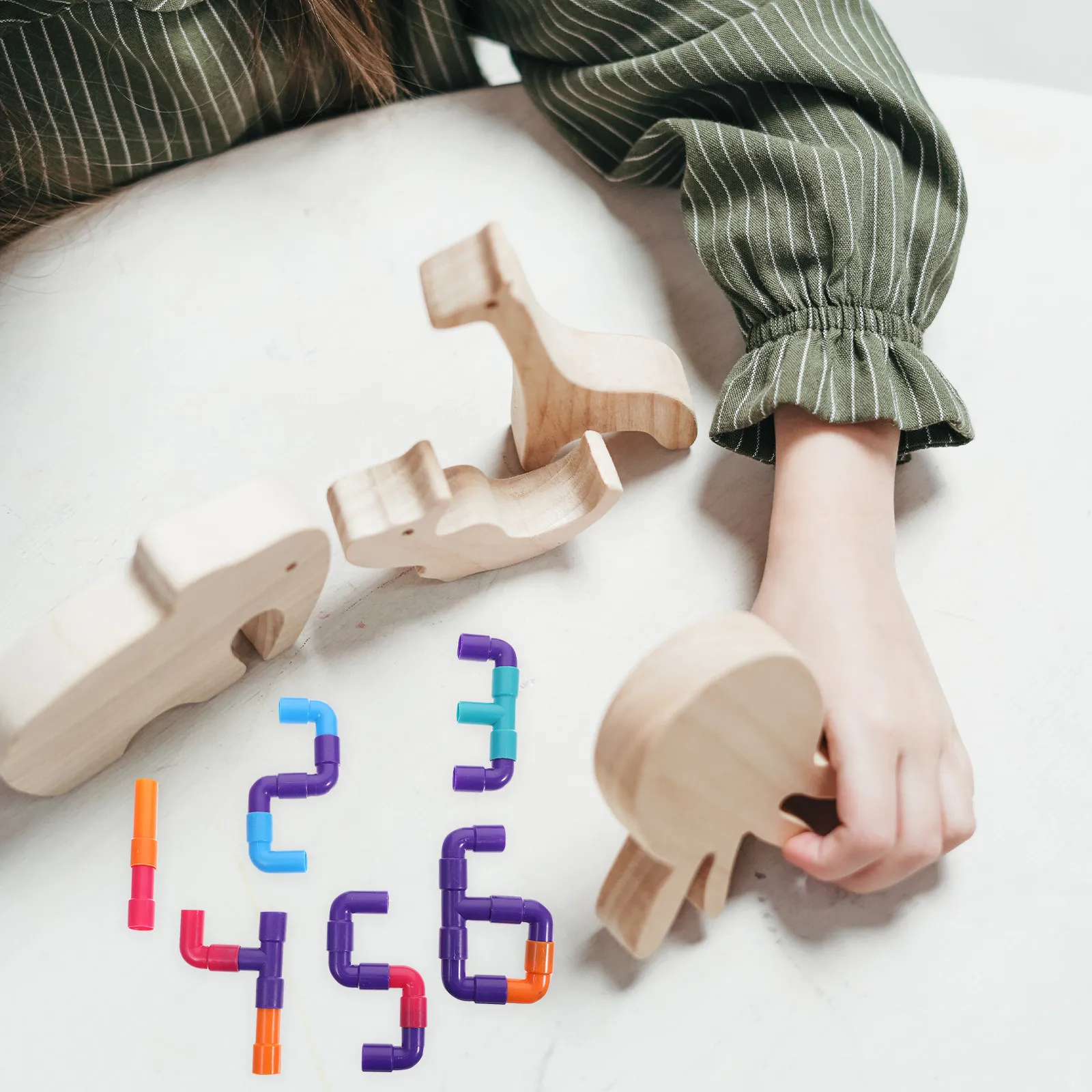 

1Set Pipe Construction Educational Interlocking Blocks Creative DIY Learning Building Game Kids Early Development