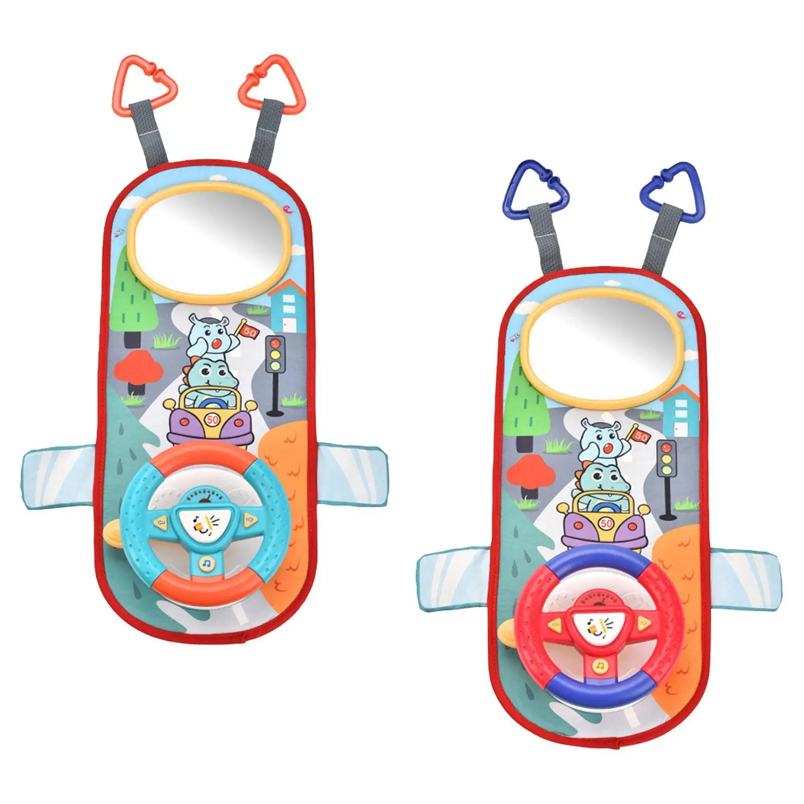 Musical Steering Wheel High Interactive Toy Fine Motor Skill Hanging on Crib Early Educational for Travel Entertain s